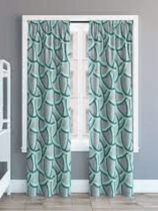 Teal Geometric Print