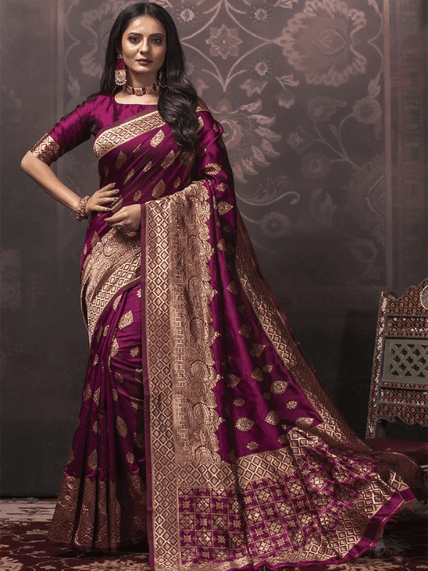 Purpule Silk Saree