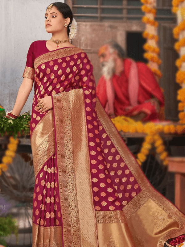 Red Color Zari Saree